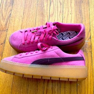 Pink Puma Platform Sneakers